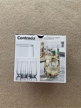 Home Essentials Clear Glass Tumbler Set - Transparent